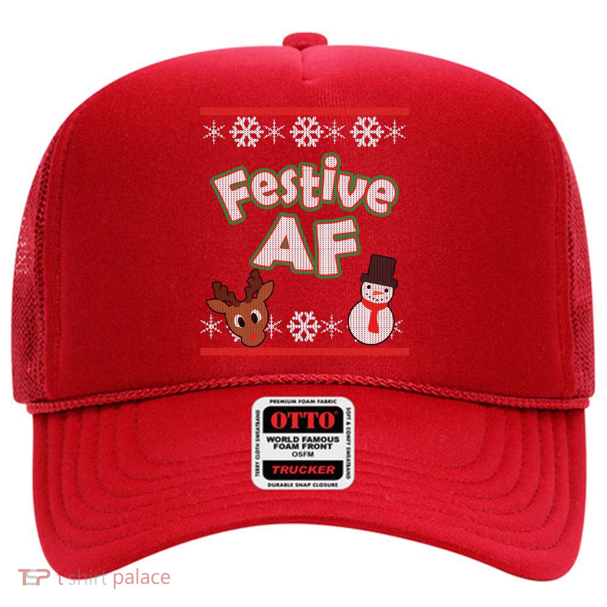 Festive AF Ugly Christmas Sweater Hat