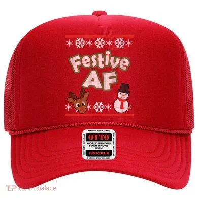 Festive AF Ugly Christmas Sweater Hat