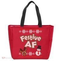 Festive AF Ugly Christmas Sweater Tote Bag thumb 0
