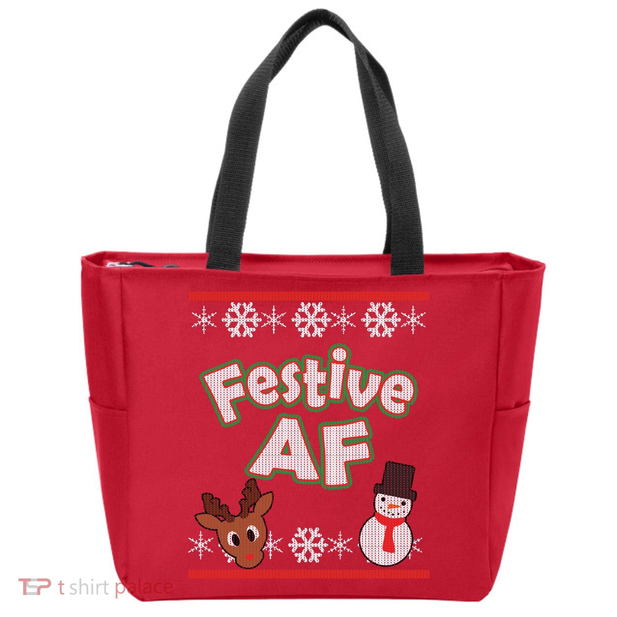 Festive AF Ugly Christmas Sweater Tote Bag