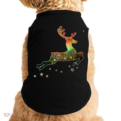 Festive Christmas Leaping Reindeer Doggie Tank