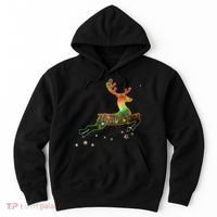 Festive Christmas Leaping Reindeer Hoodie thumb 0