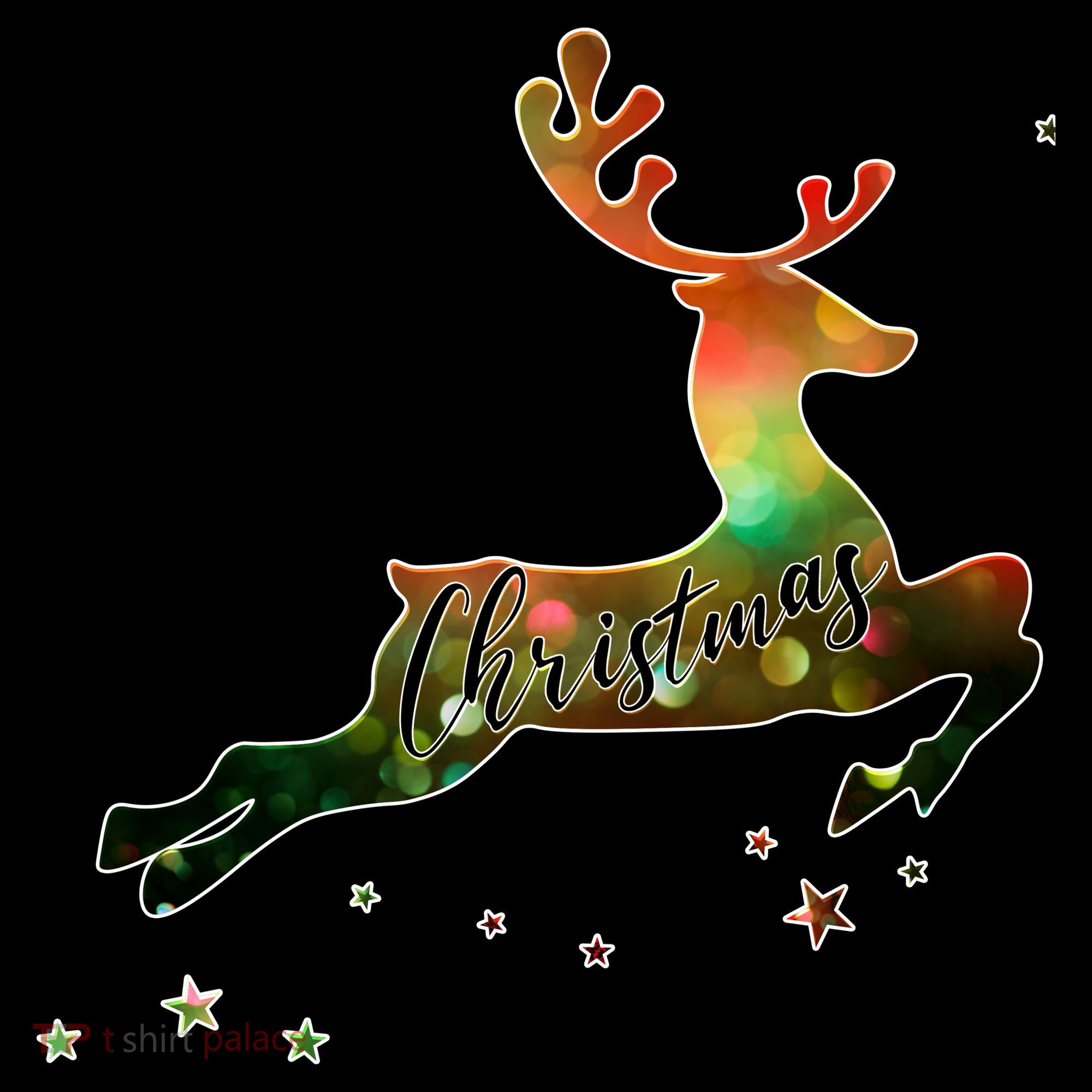 Festive Christmas Leaping Reindeer Hoodie