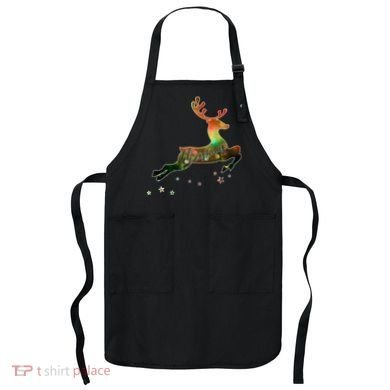 Festive Christmas Leaping Reindeer Apron