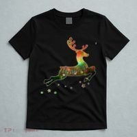 Festive Christmas Leaping Reindeer T-Shirt thumb 5