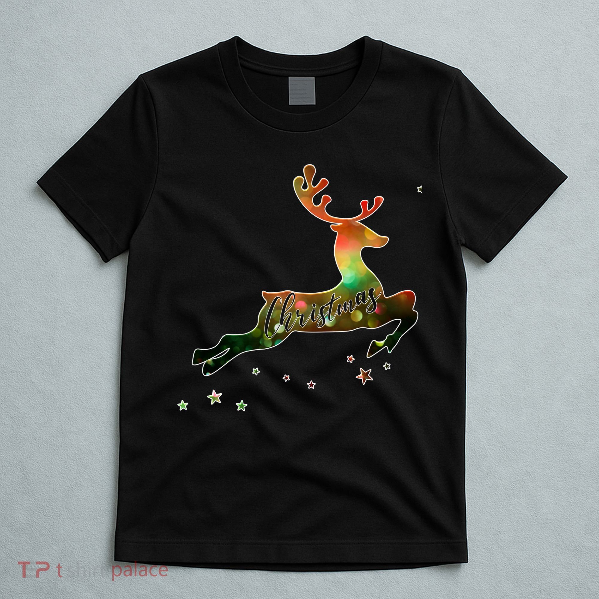 Festive Christmas Leaping Reindeer T-Shirt