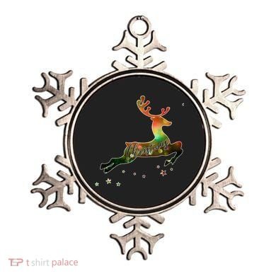 Festive Christmas Leaping Reindeer Ornament