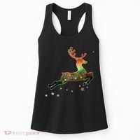 Festive Christmas Leaping Reindeer Women's Tank Top thumb 0