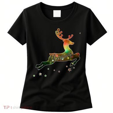 Festive Christmas Leaping Reindeer Women's T-Shirt