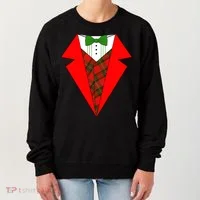 Festive Christmas Red Tuxedo Women's Sweatshirt thumb 0