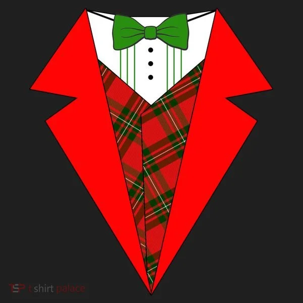 Festive Christmas Red Tuxedo Women's Sweatshirt