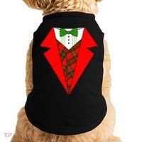 Festive Christmas Red Tuxedo Doggie Tank thumb 0