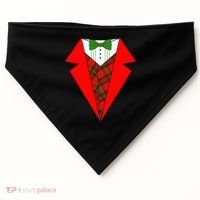 Festive Christmas Red Tuxedo USA-Made Doggie Bandana thumb 0