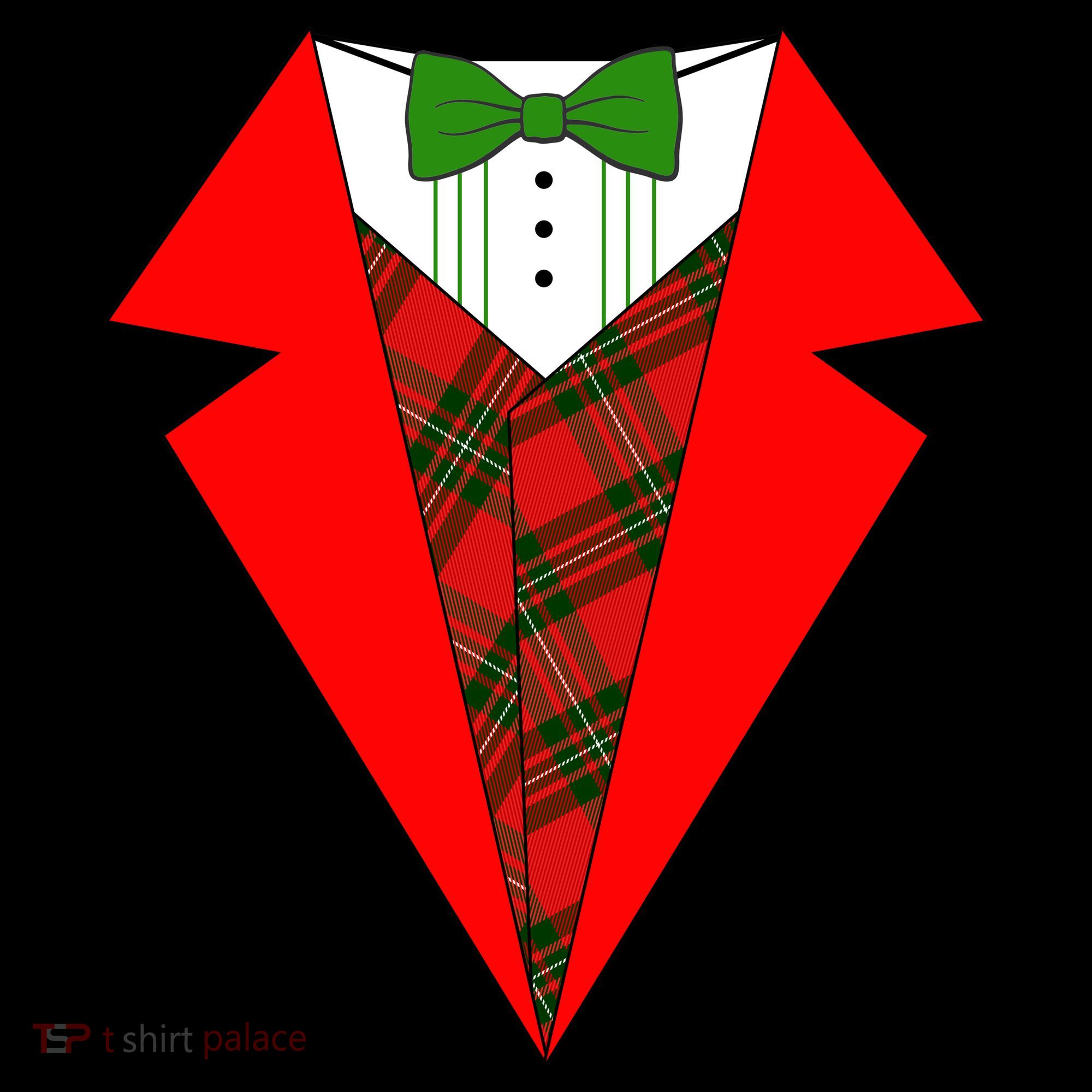 Festive Christmas Red Tuxedo USA-Made Doggie Bandana