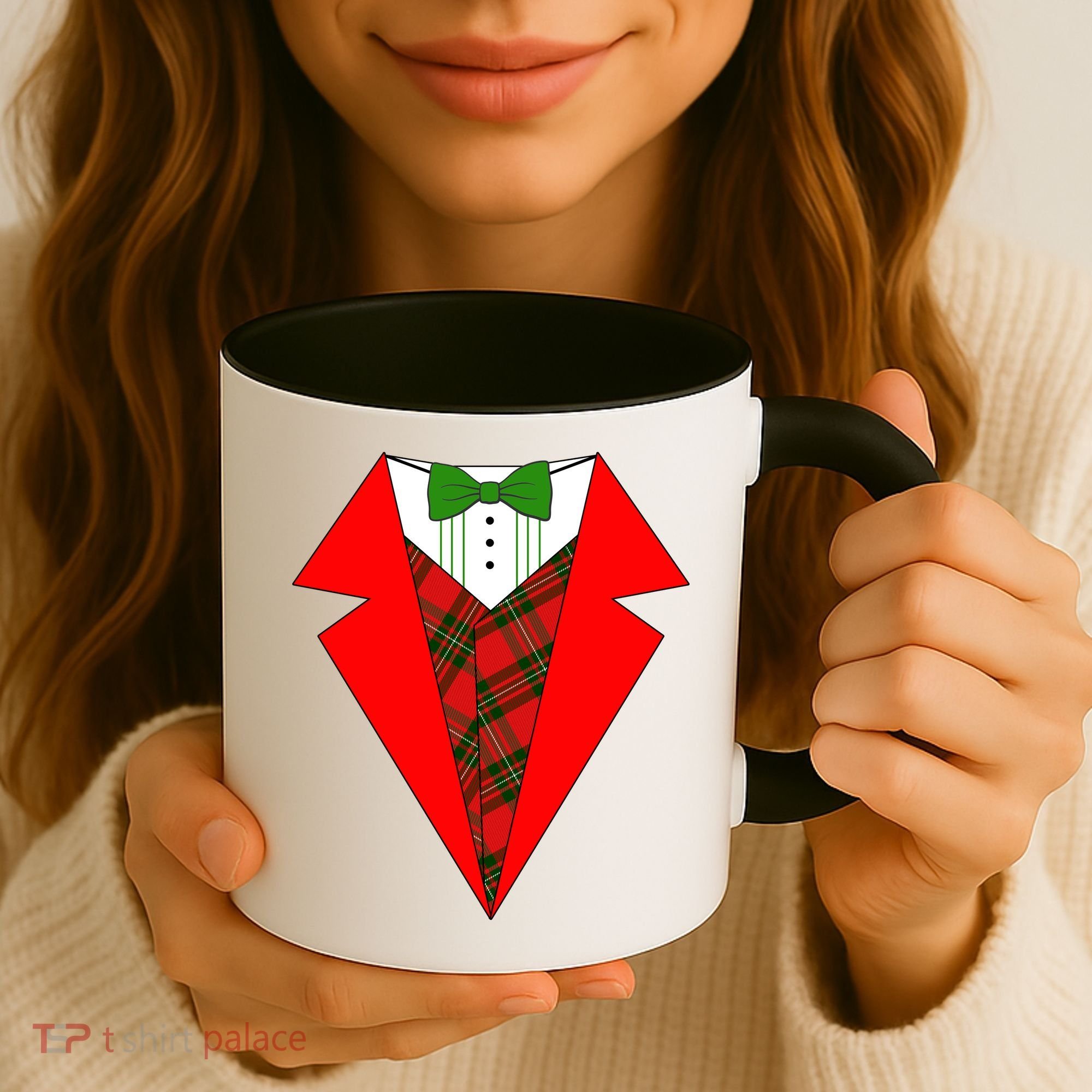 Festive Christmas Red Tuxedo Coffee Mug