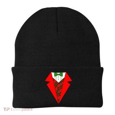 Festive Christmas Red Tuxedo Beanie