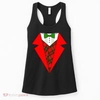 Festive Christmas Red Tuxedo Women's Tank Top thumb 0