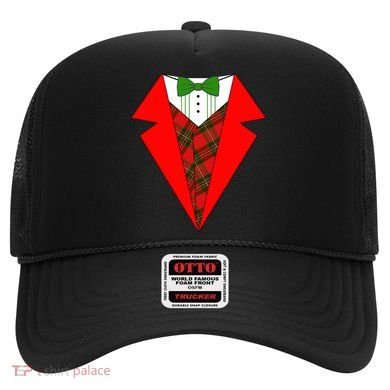 Festive Christmas Red Tuxedo Hat