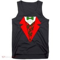Festive Christmas Red Tuxedo Tank Top thumb 0