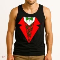 Festive Christmas Red Tuxedo Tank Top thumb 3