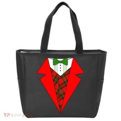 Festive Christmas Red Tuxedo Tote Bag