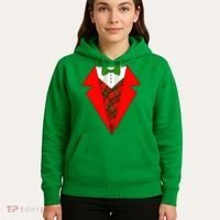 Festive Christmas Red Tuxedo Hoodie thumb 5