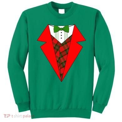 Festive Christmas Red Tuxedo Sweatshirt