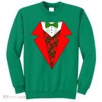 Festive Christmas Red Tuxedo Sweatshirt thumb 0