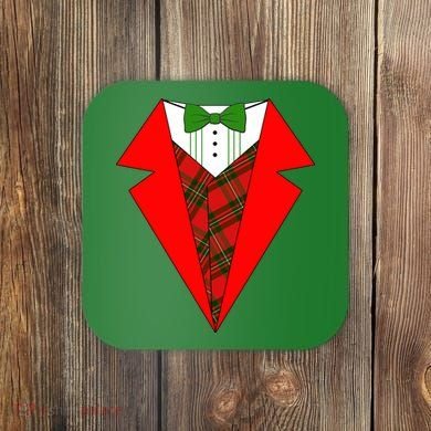 Festive Christmas Red Tuxedo Coaster