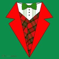 Festive Christmas Red Tuxedo Ornament thumb 1