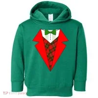 Festive Christmas Red Tuxedo Toddler Hoodie thumb 0