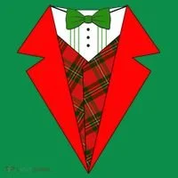 Festive Christmas Red Tuxedo Toddler Hoodie thumb 2