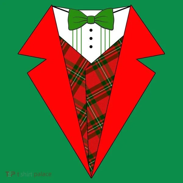 Festive Christmas Red Tuxedo Toddler Hoodie