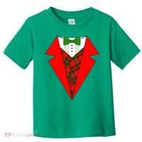 Festive Christmas Red Tuxedo Toddler T-Shirt thumb 0