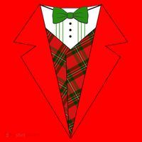Festive Christmas Red Tuxedo Santa Hat thumb 1
