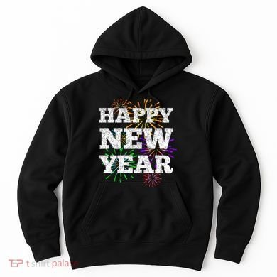 Festive Happy New Year Fireworks Hoodie