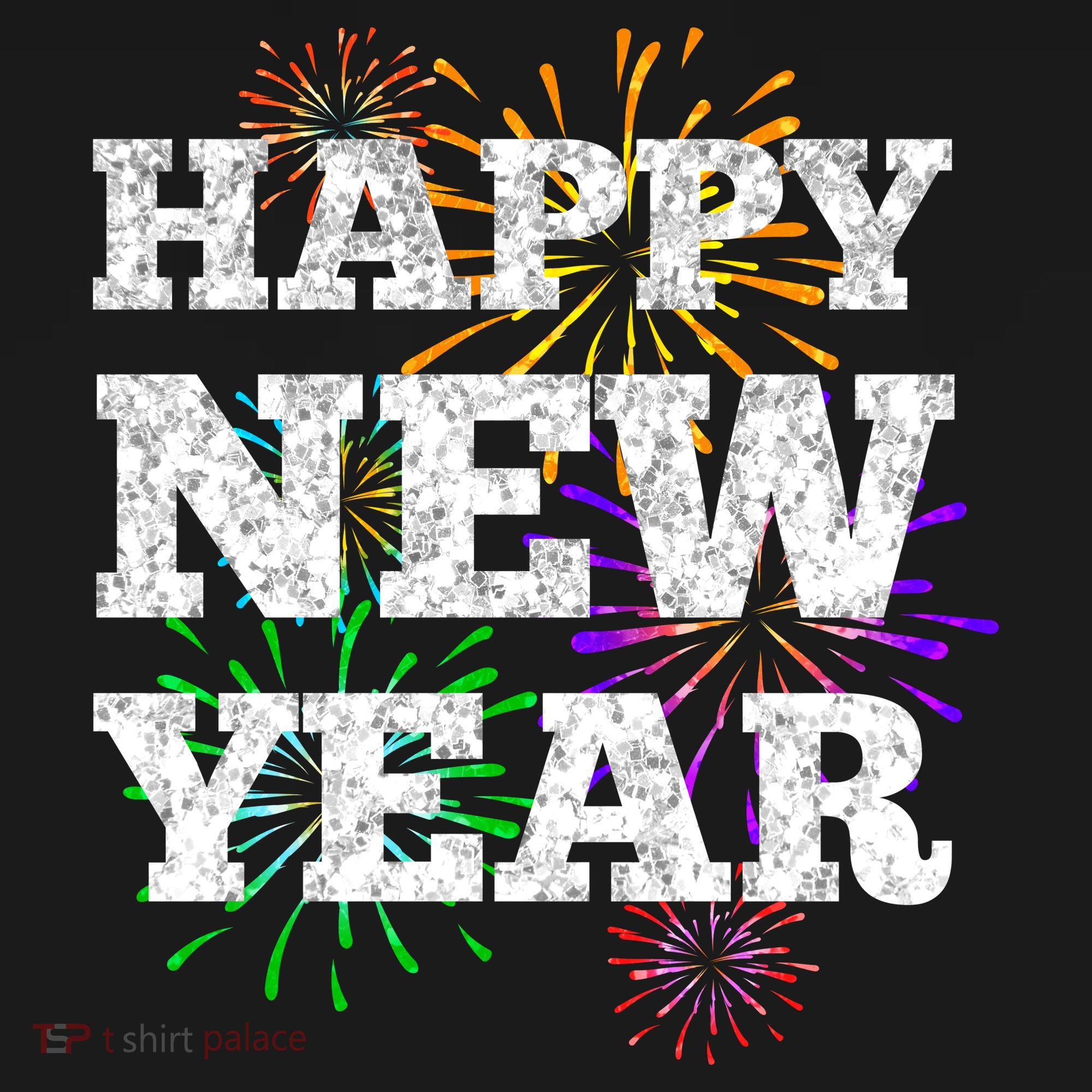Festive Happy New Year Fireworks Hoodie