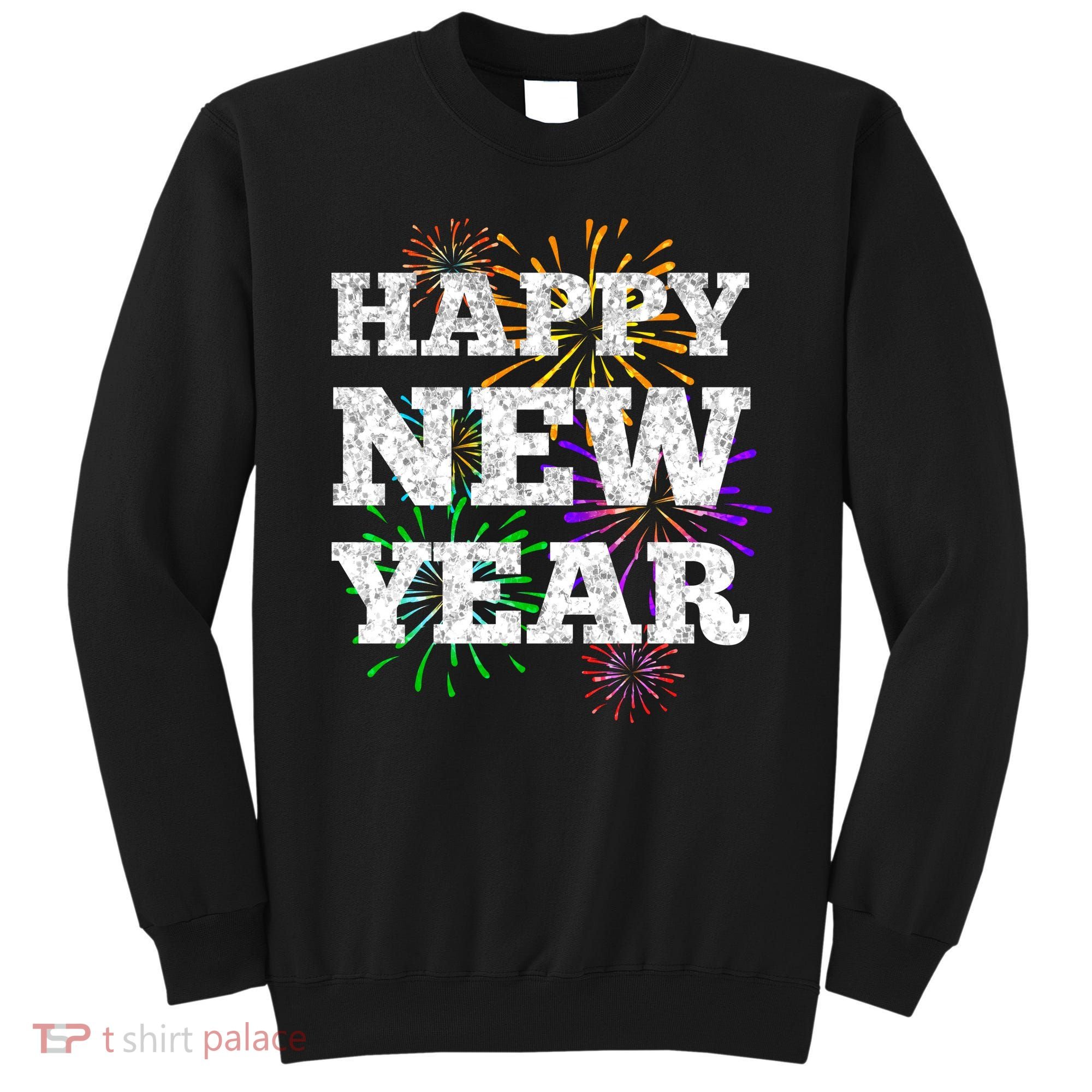 Festive Happy New Year Fireworks Sweatshirt