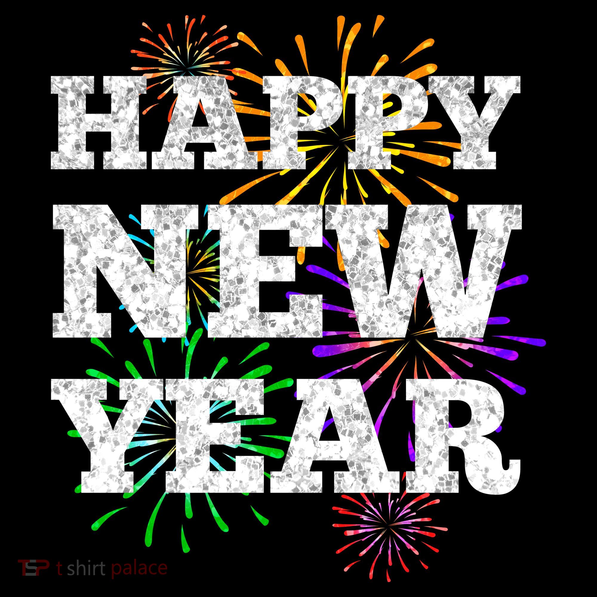 Festive Happy New Year Fireworks T-Shirt
