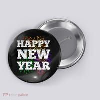 Festive Happy New Year Fireworks Button thumb 0