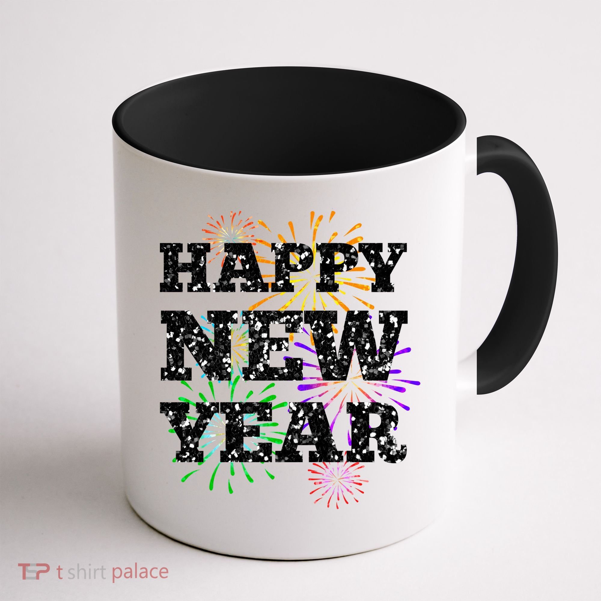 Festive Happy New Year Fireworks Coffee Mug