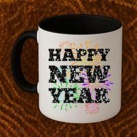 Festive Happy New Year Fireworks Coffee Mug thumb 2