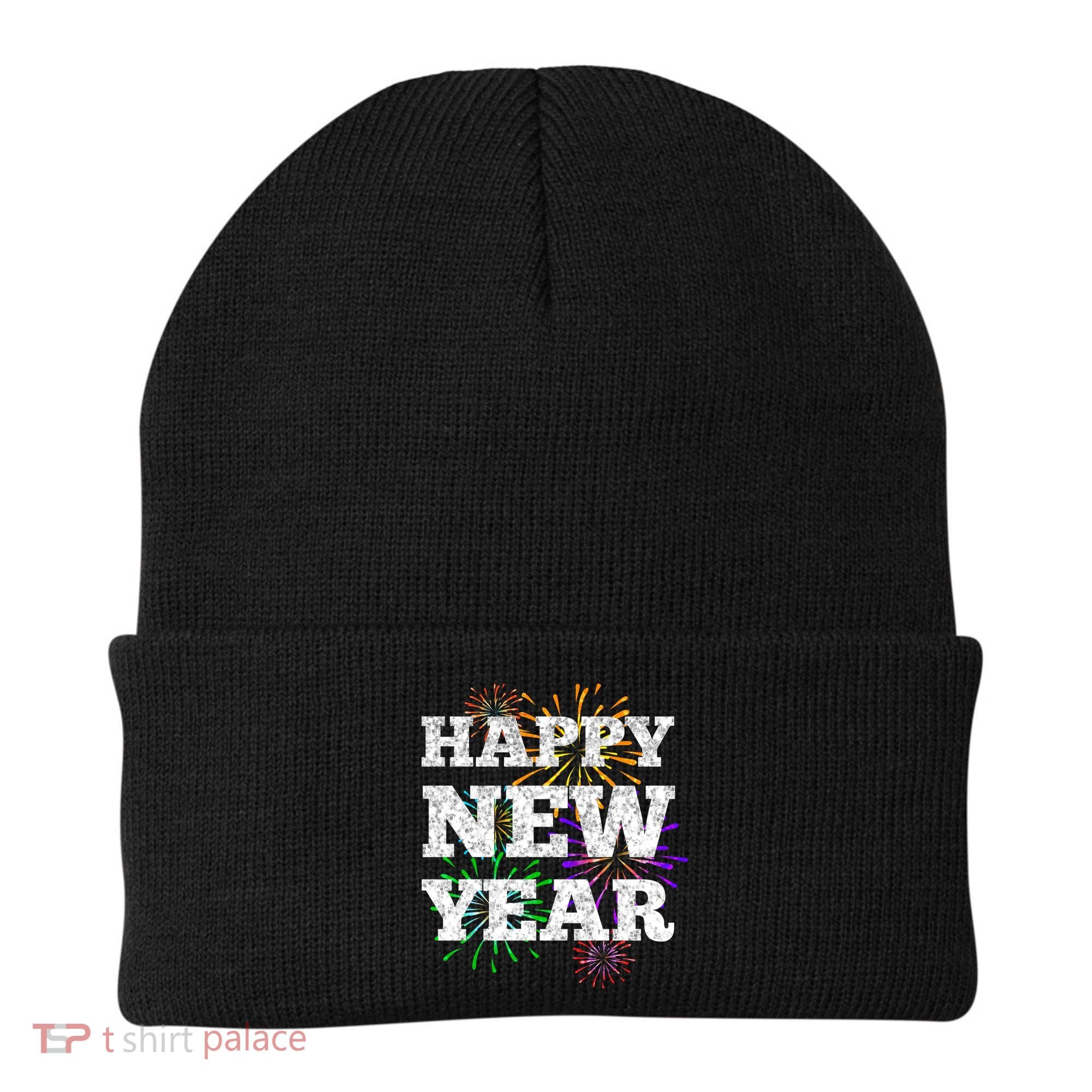 Festive Happy New Year Fireworks Beanie