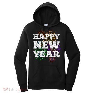 Festive Happy New Year Fireworks Women's Hoodie