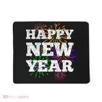Festive Happy New Year Fireworks Mousepad thumb 0