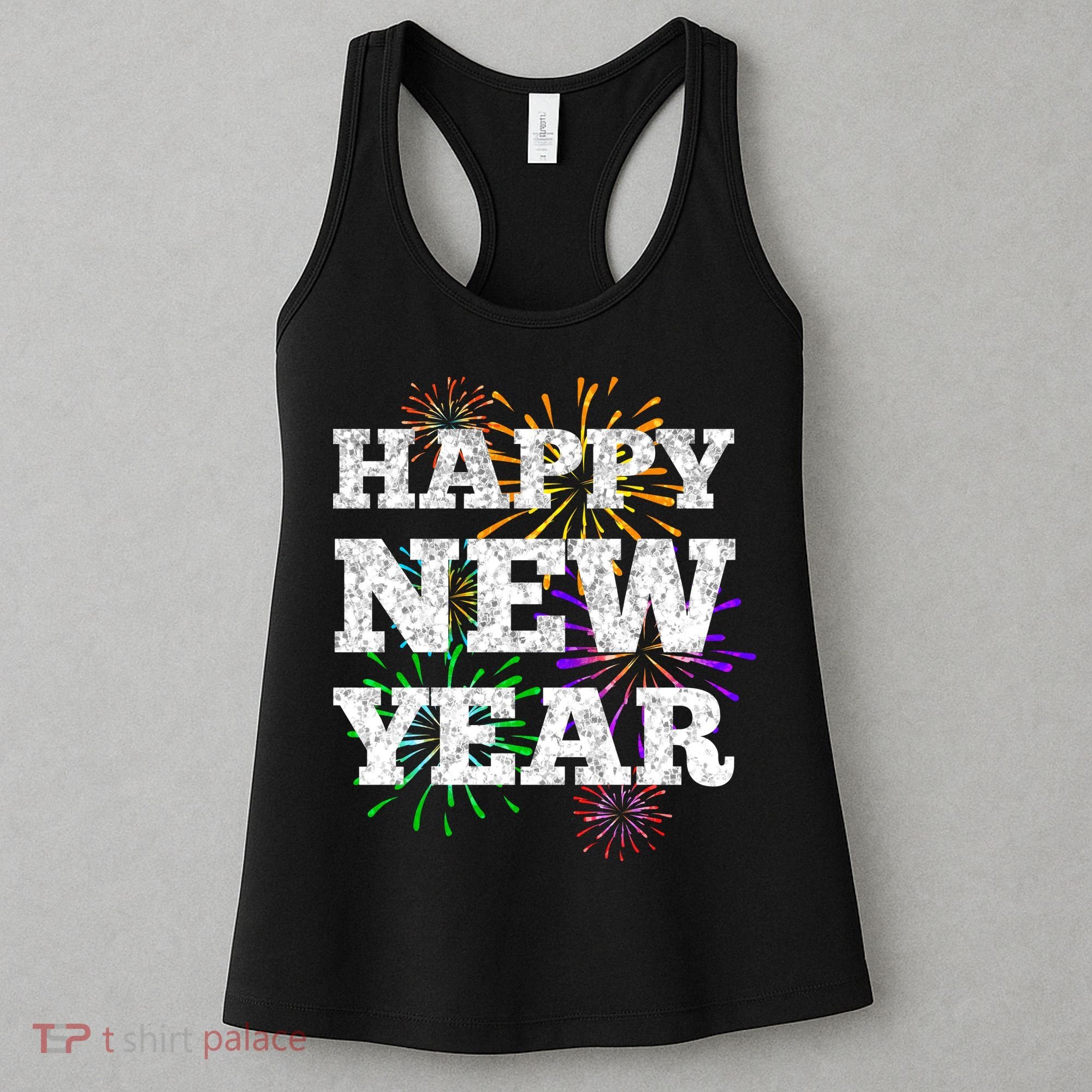 Festive Happy New Year Fireworks Women's Tank Top