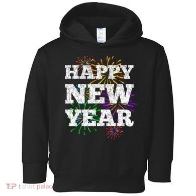 Festive Happy New Year Fireworks Toddler Hoodie