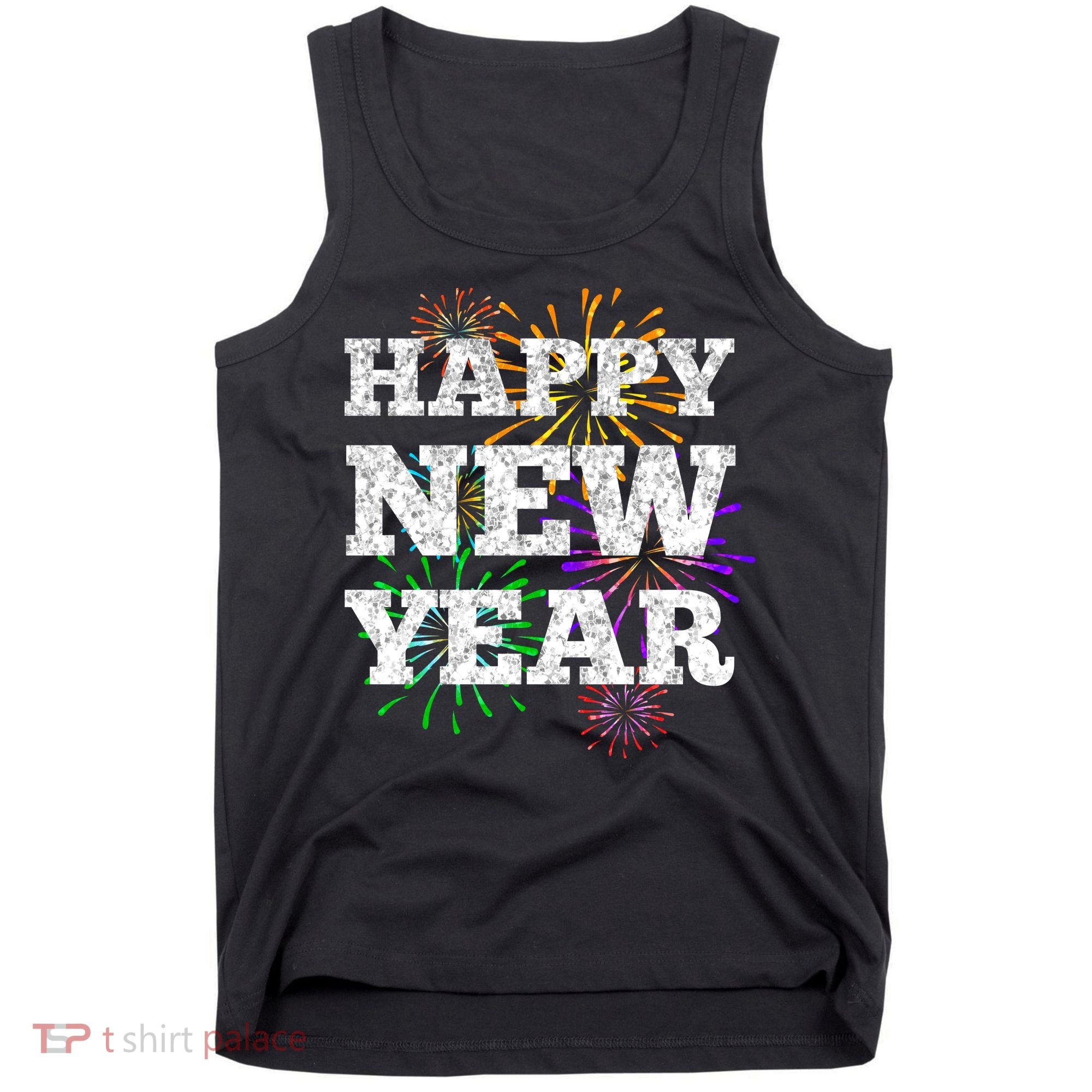 Festive Happy New Year Fireworks Tank Top