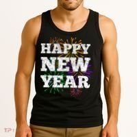 Festive Happy New Year Fireworks Tank Top thumb 3