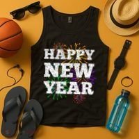 Festive Happy New Year Fireworks Tank Top thumb 4